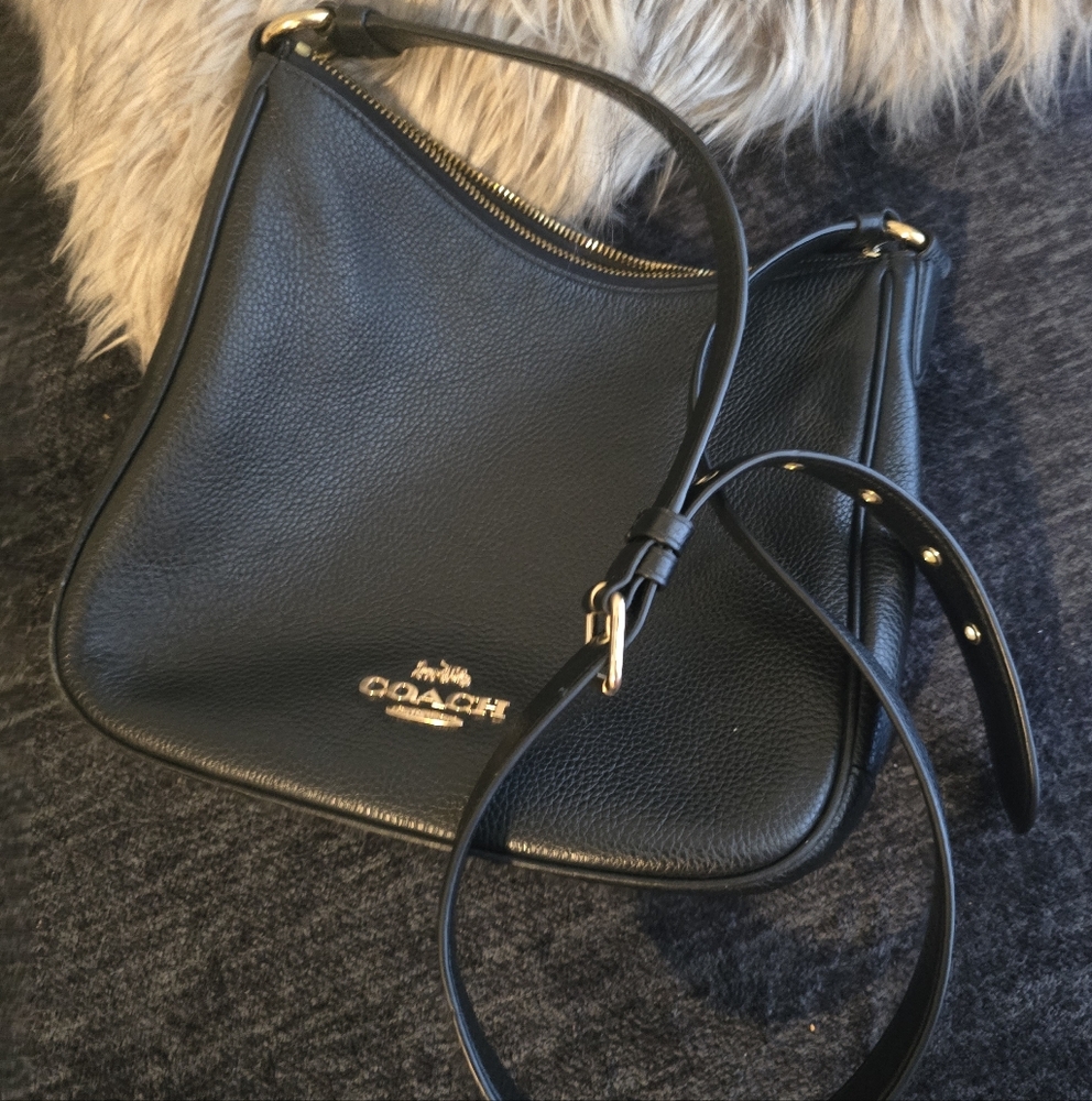 Coach Black Leather Shoulder Bag